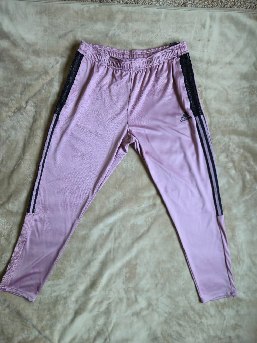 NWT adidas Tiro Track Pants Magic Mauve Dusty Pink Black Stripes Men's XL HK3111